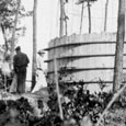 Water Tower Construction, Bastrop State Park, c. 1936