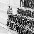 CCC Company on Dam, Fort Parker State Park, c. 1938