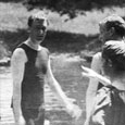 Teenaged Franklin D. Roosevelt Swimming with Friends, 1900