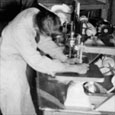 Woodworking Shop in a CCC barracks, Company 869, Kaufman, Texas, 1935