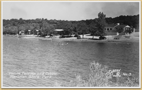 Postcard, Concession Building and Lake View, Meridian State Park, c. 1945 Postcard, Concession Building and Lake View, Meridian State Park, c. 1945